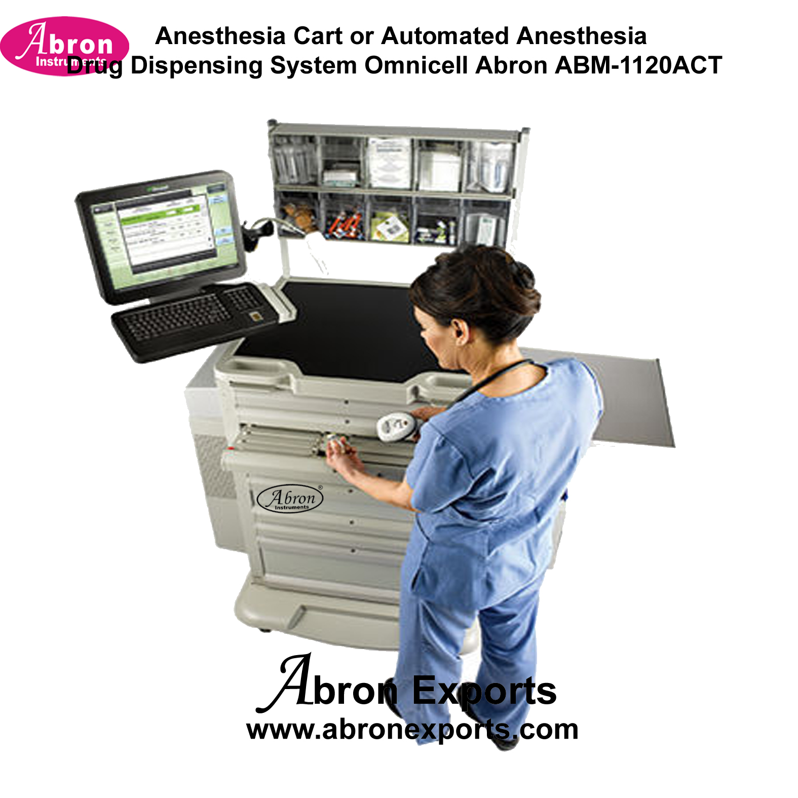 Anesthesia Cart or Automated Anesthesia Drug Dispensing System Omnicell Abron ABM-1120ACT 